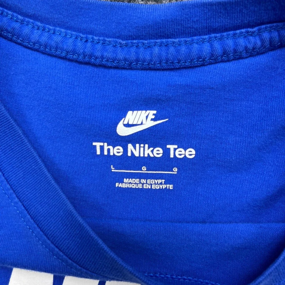 Nike Sportswear Graphic Swoosh Royal Blue Cotton Short Sleeve T-Shirt